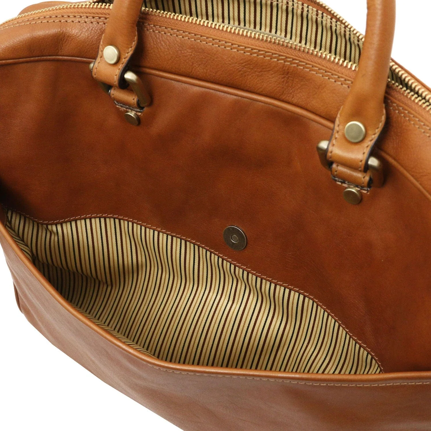 Pisa - Matte leather laptop briefcase with front pocket | TL142427 - Image 6