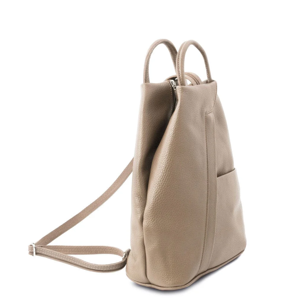 Shanghai - Italian leather backpack - pebbled leather | TL141881 - Image 36