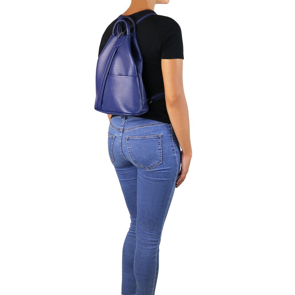 Shanghai - Italian leather backpack - pebbled leather | TL141881 - Image 4