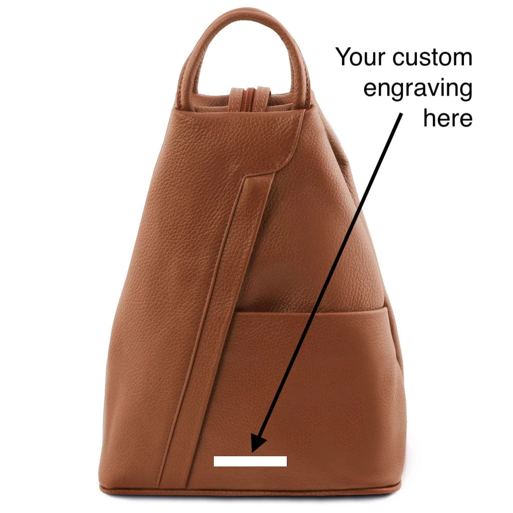 Shanghai - Italian leather backpack - pebbled leather | TL141881 - Image 5