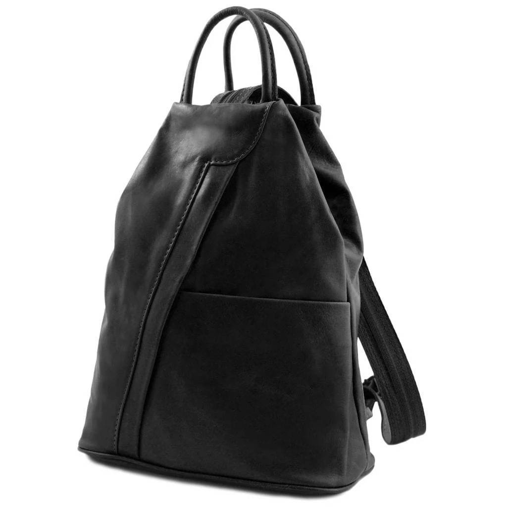 Shanghai - Italian leather backpack - pebbled leather | TL141881 - Image 7
