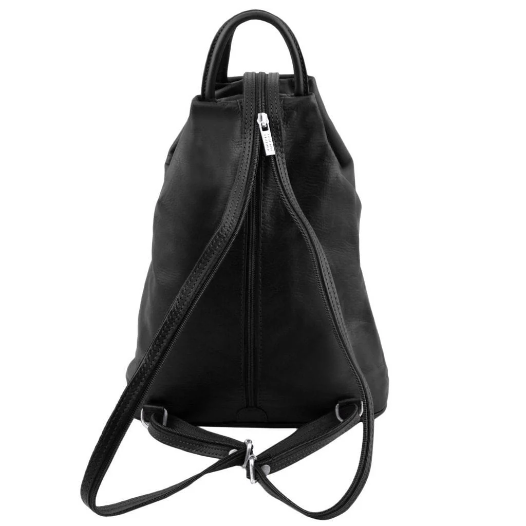Shanghai - Italian leather backpack - pebbled leather | TL141881 - Image 8