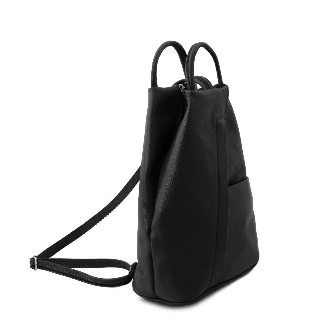 Shanghai - Italian leather backpack - pebbled leather | TL141881 - Image 9