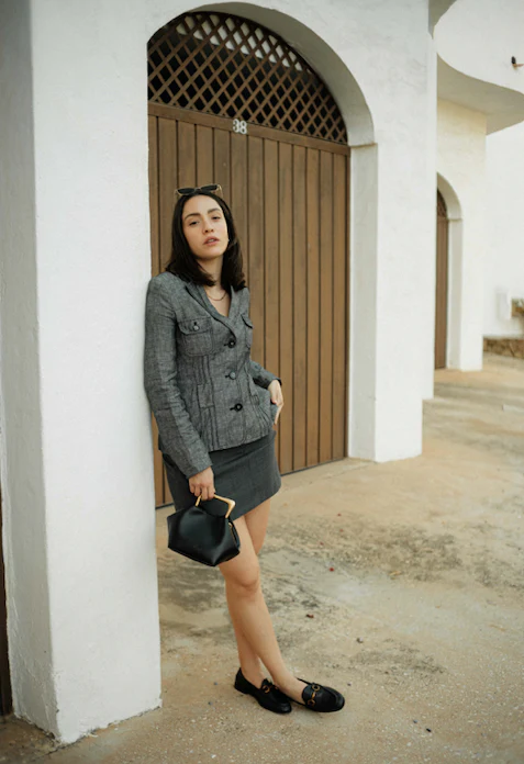 Sora - Metallic Handbag/Shoulder Bag Black - Image 2