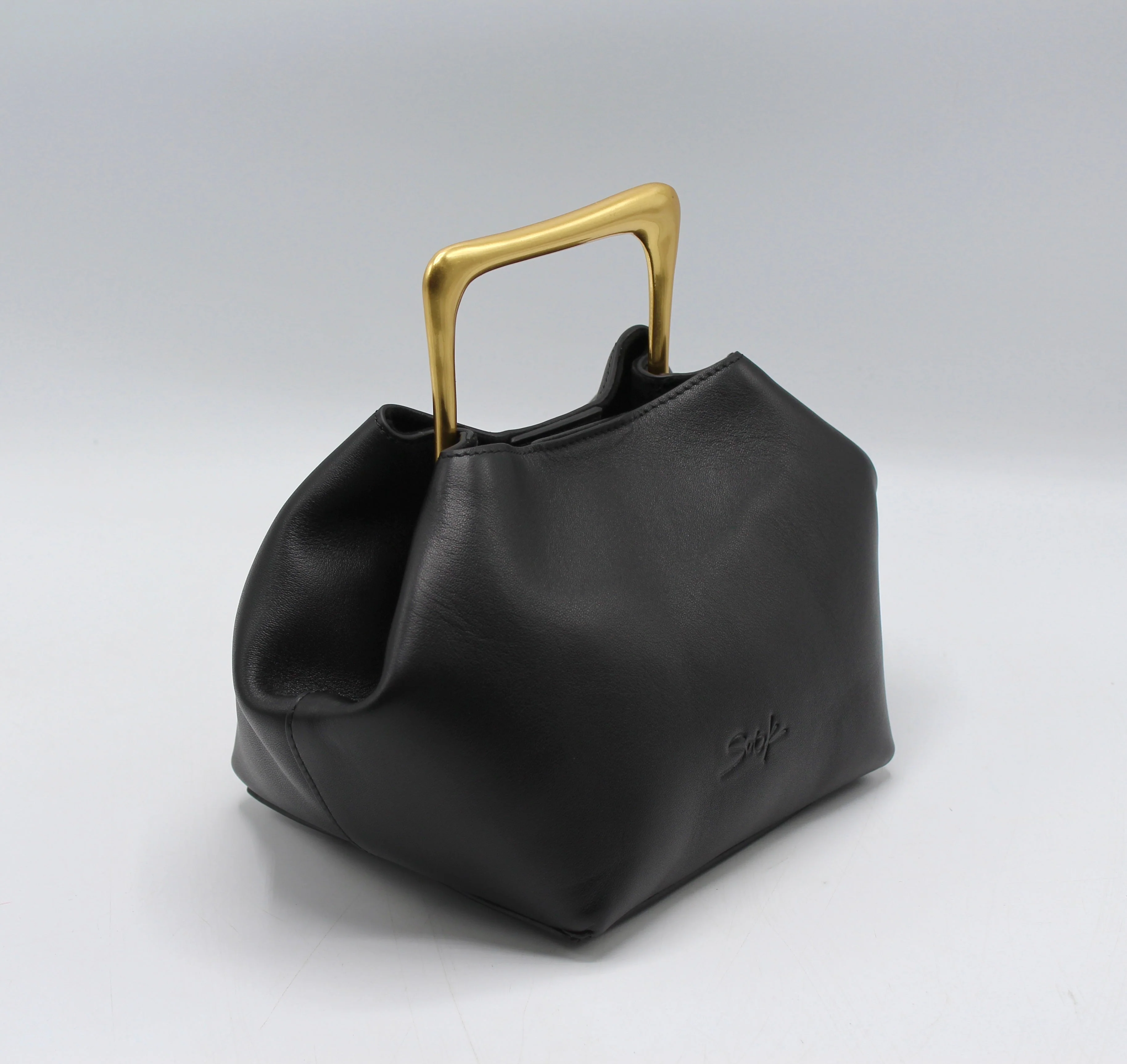 Sora - Metallic Handbag/Shoulder Bag Black - Image 6