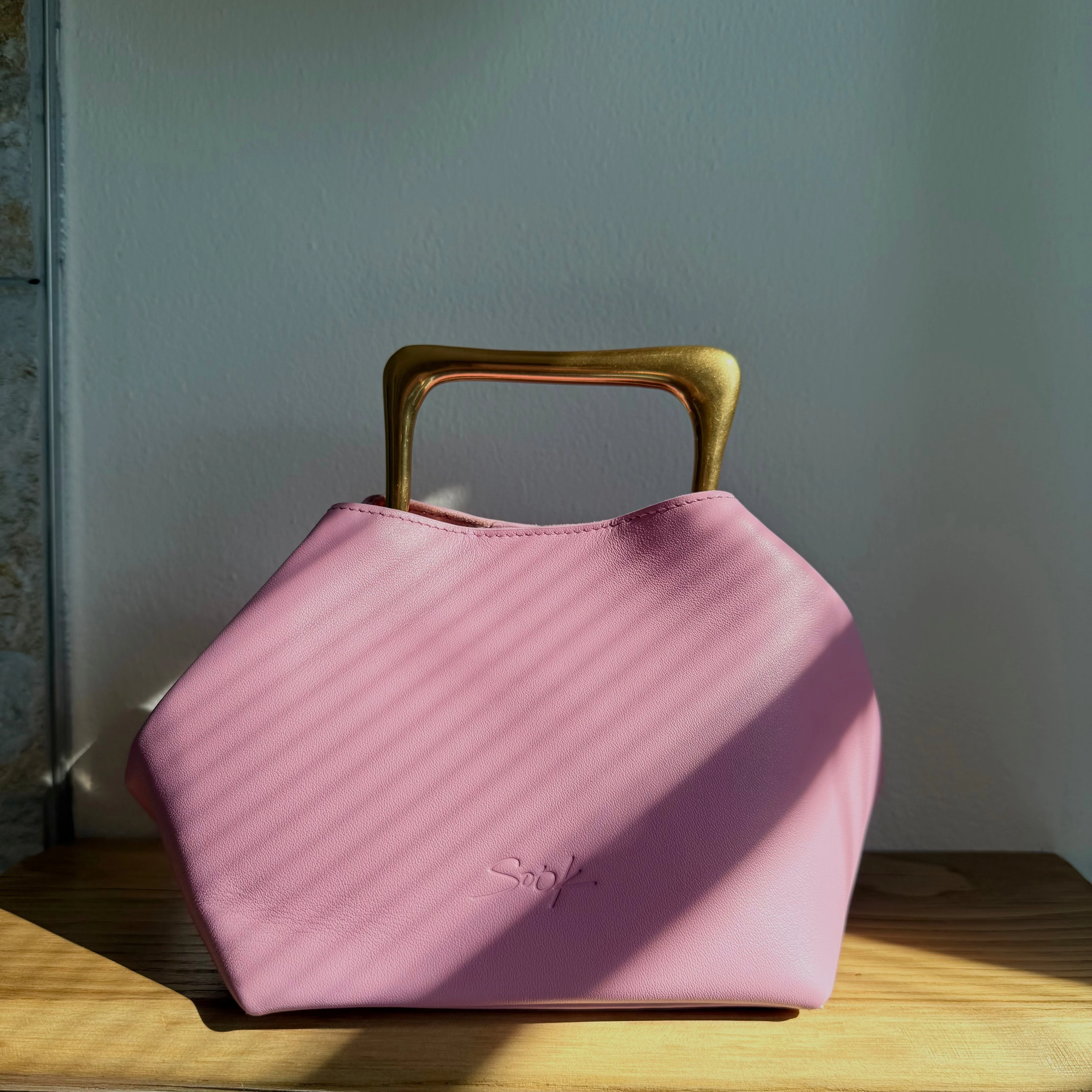 Sora - Metallic Handbag/Shoulder Bag Pink - Image 5