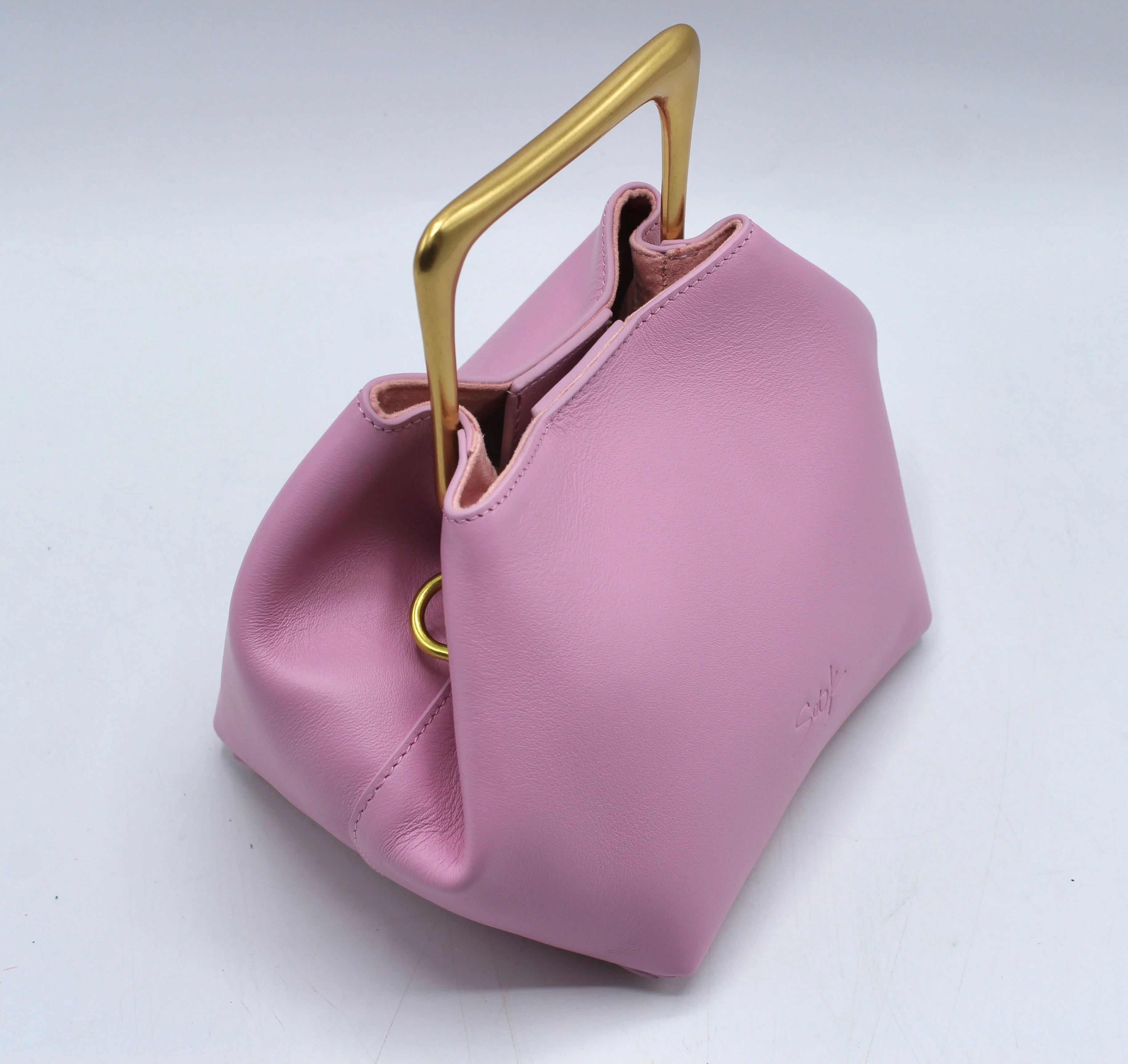 Sora - Metallic Handbag/Shoulder Bag Pink - Image 9