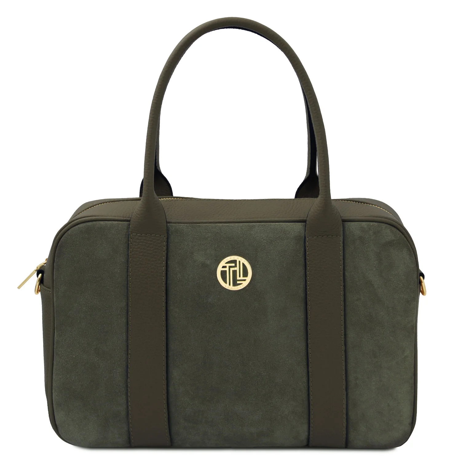 Stephany - Suede & pebbled leather handbag | TL142511 - Image 9