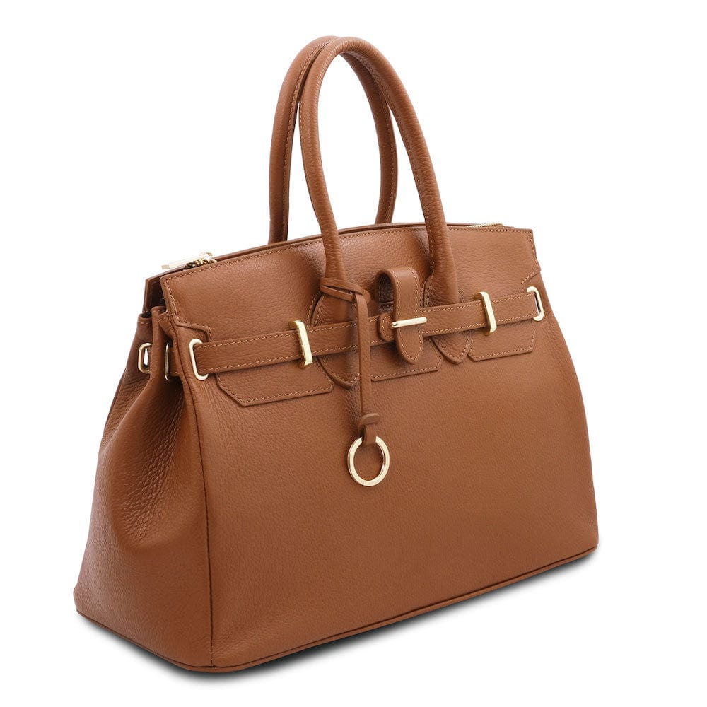 TL Bag - Leather handbag with golden hardware | TL141529 - Image 26