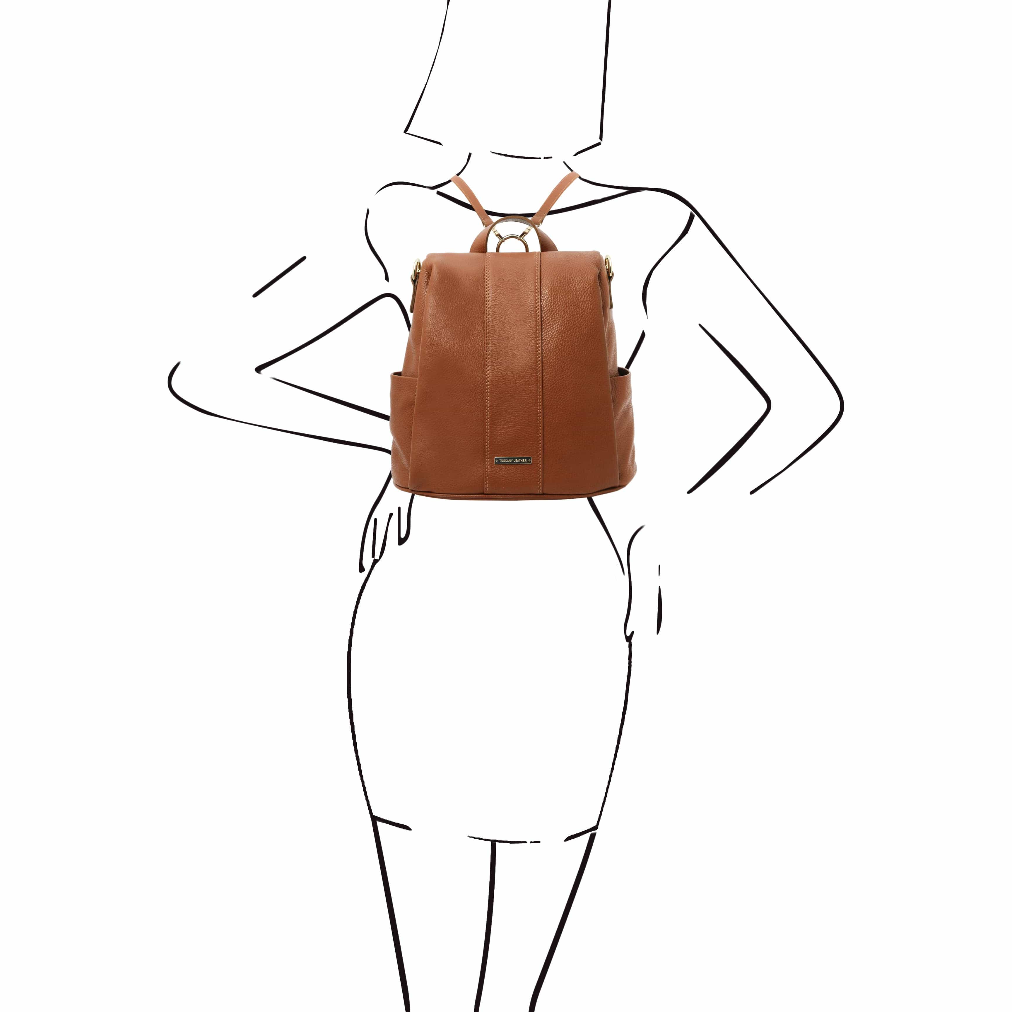 TL Bag - Soft leather backpack - convertible 2-in-1 backpack shoulder bag | TL142138 - Image 19