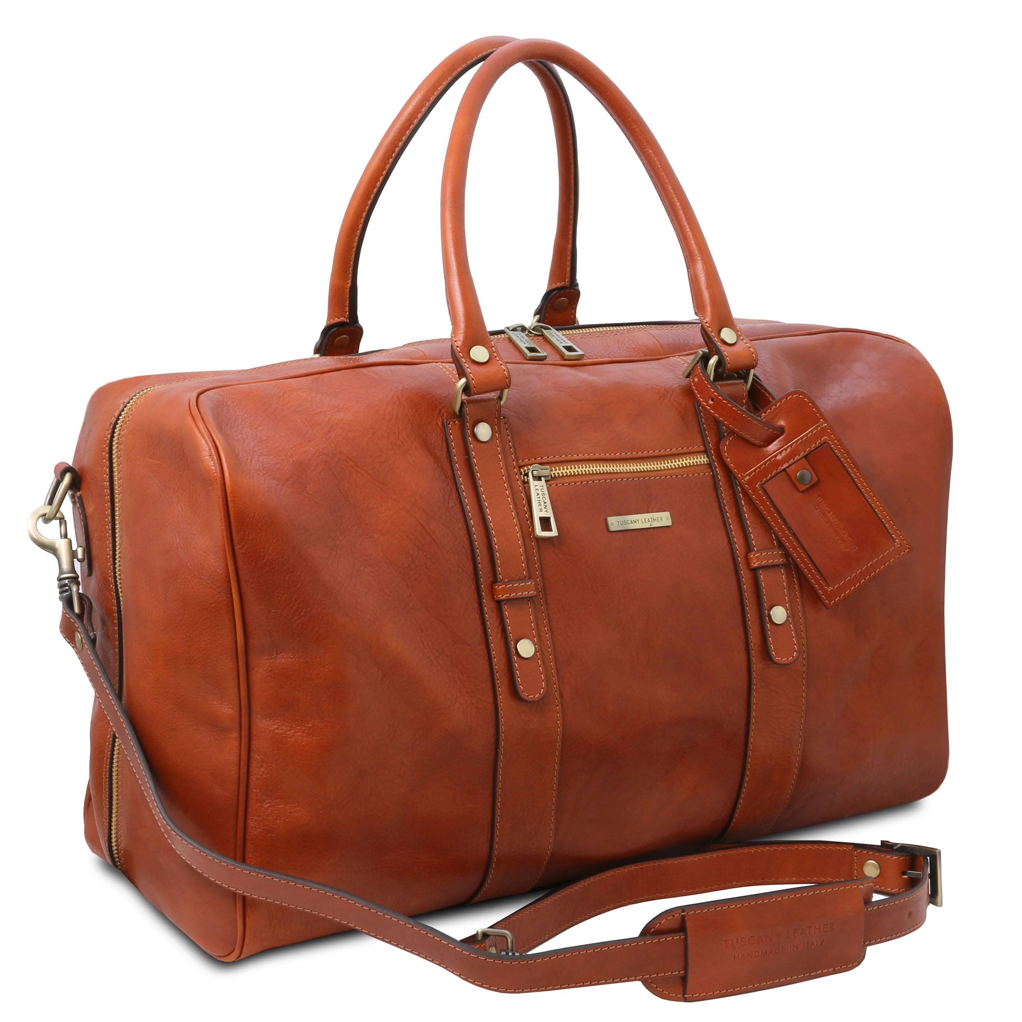TL Voyager - Leather travel bag with front pocket | TL142140 - Image 3