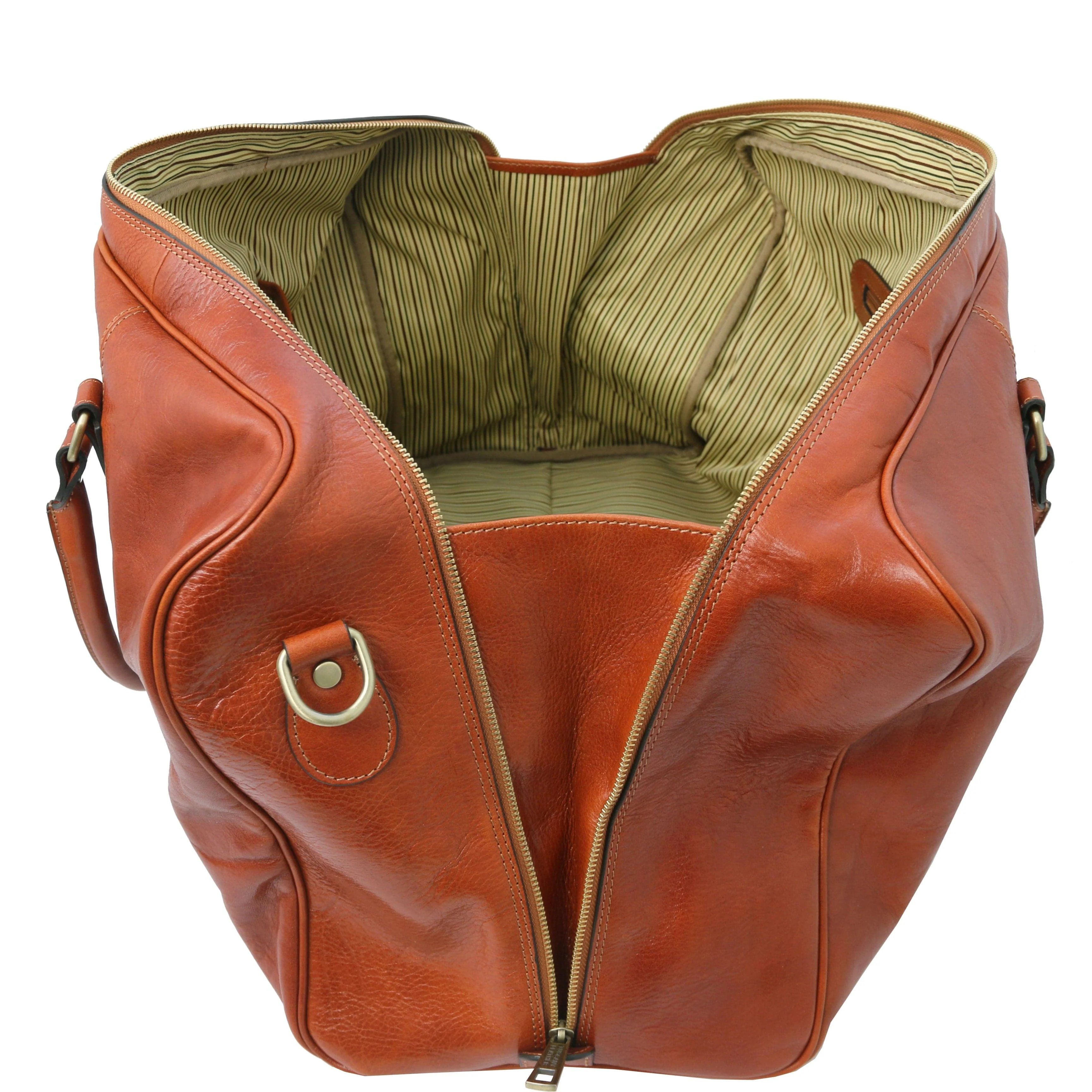TL Voyager - Leather travel bag with front pocket | TL142140 - Image 6