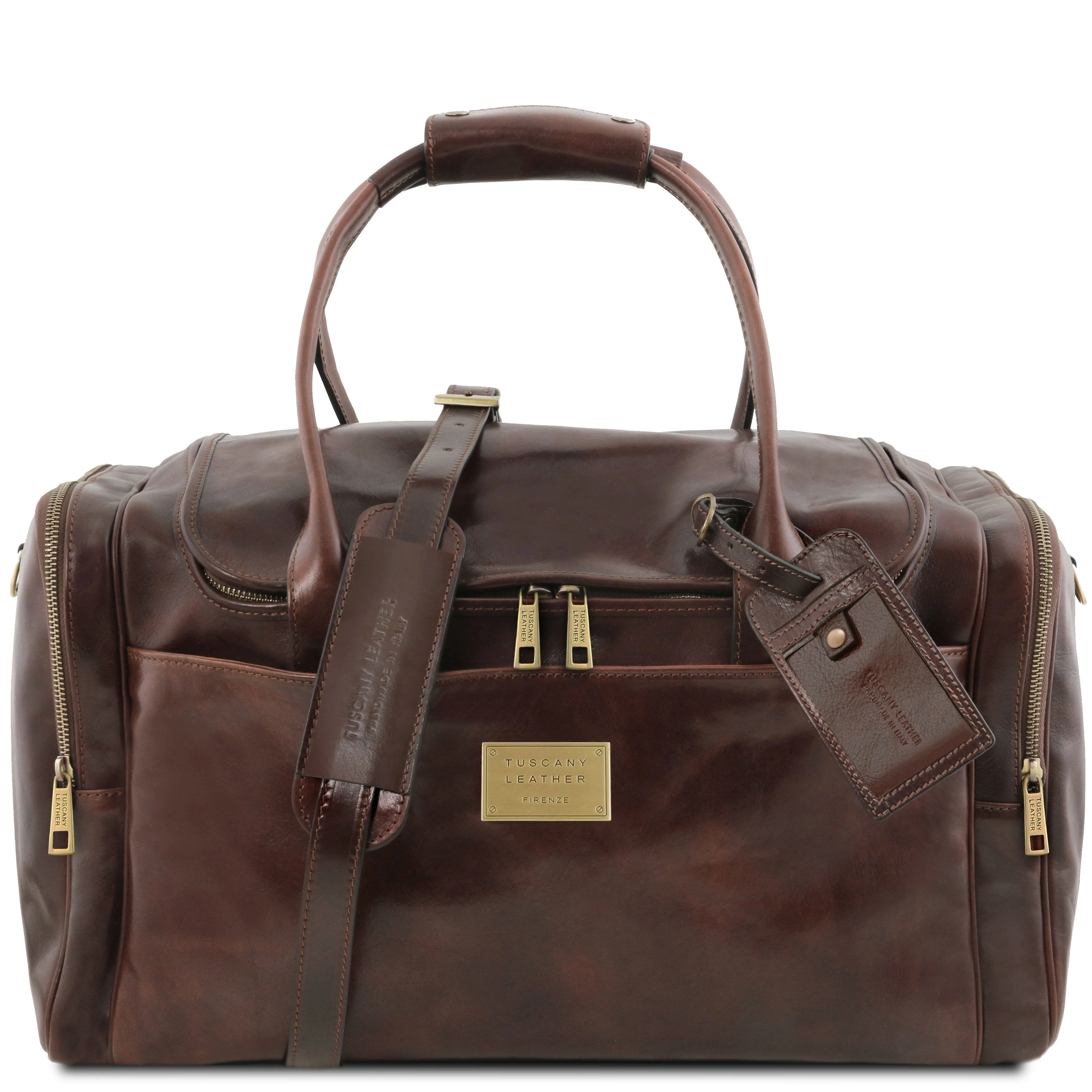 TL Voyager - Travel leather bag with side pockets | TL142141 - Image 10