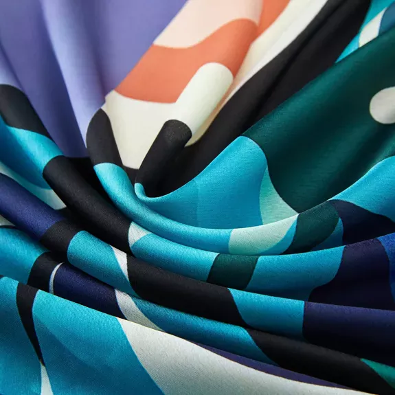 Toucan Large Square Silk Scarf | Blue (90 × 90 cm) - Image 6