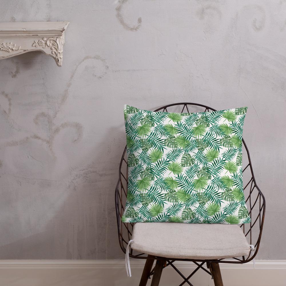 Tropical Leaves Premium Throw Pillow - Image 12