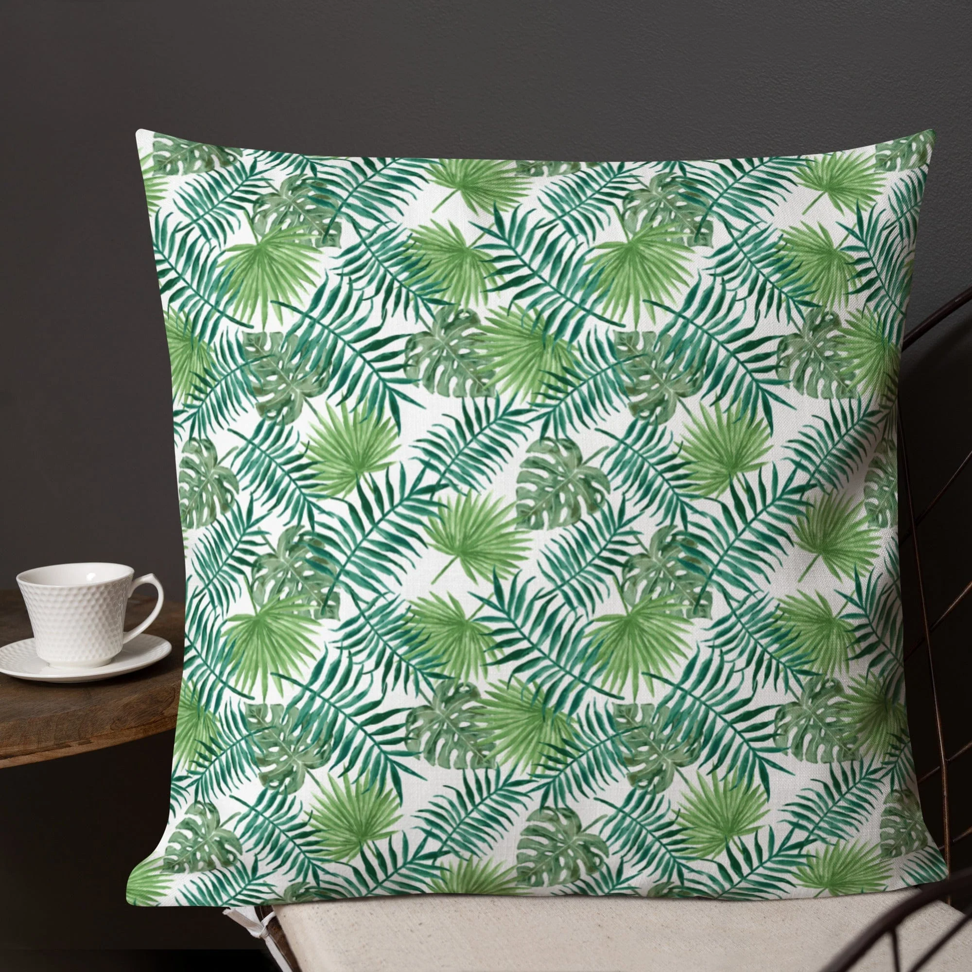 Tropical Leaves Premium Throw Pillow - Image 17