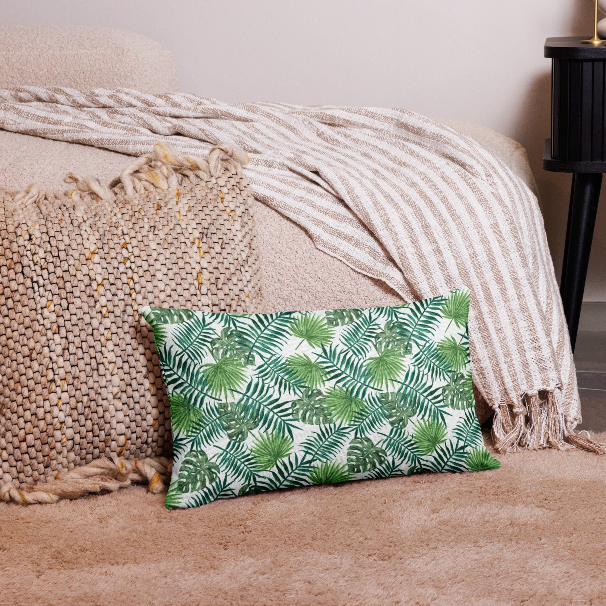Tropical Leaves Premium Throw Pillow - Image 27