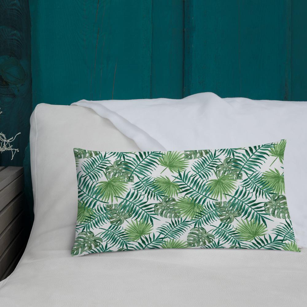 Tropical Leaves Premium Throw Pillow - Image 6