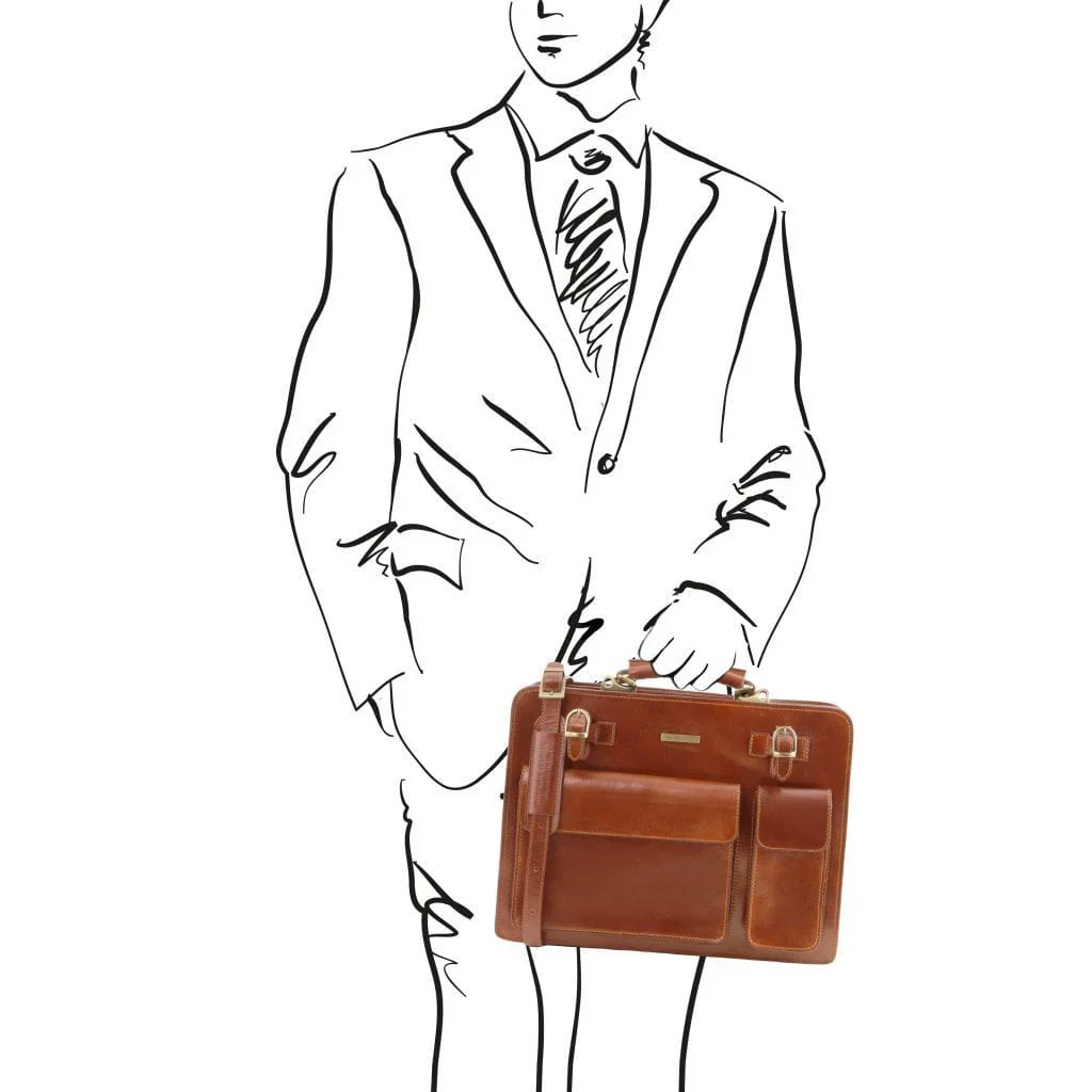 Venezia - 2 compartment leather briefcase | TL141268 - Image 13