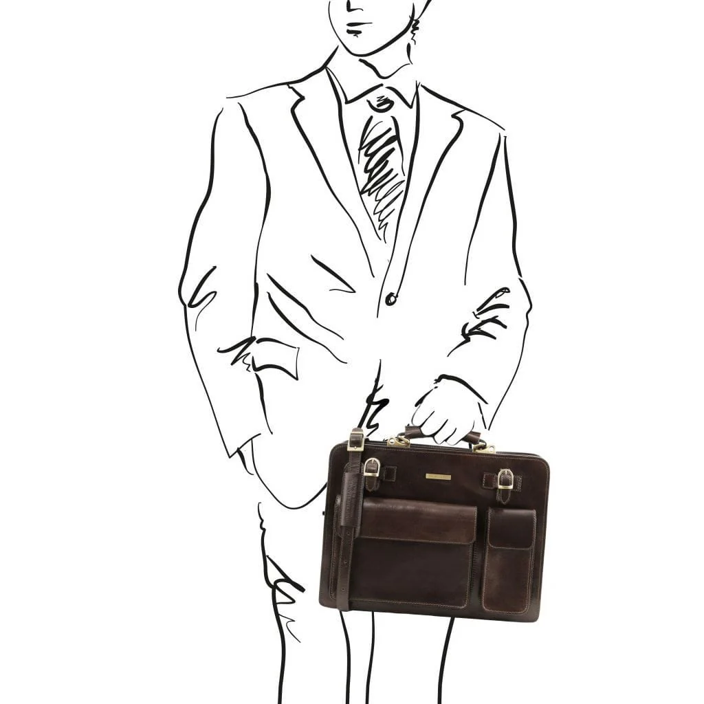 Venezia - 2 compartment leather briefcase | TL141268 - Image 25