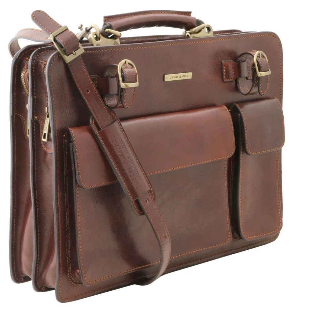 Venezia - 2 compartment leather briefcase | TL141268 - Image 4