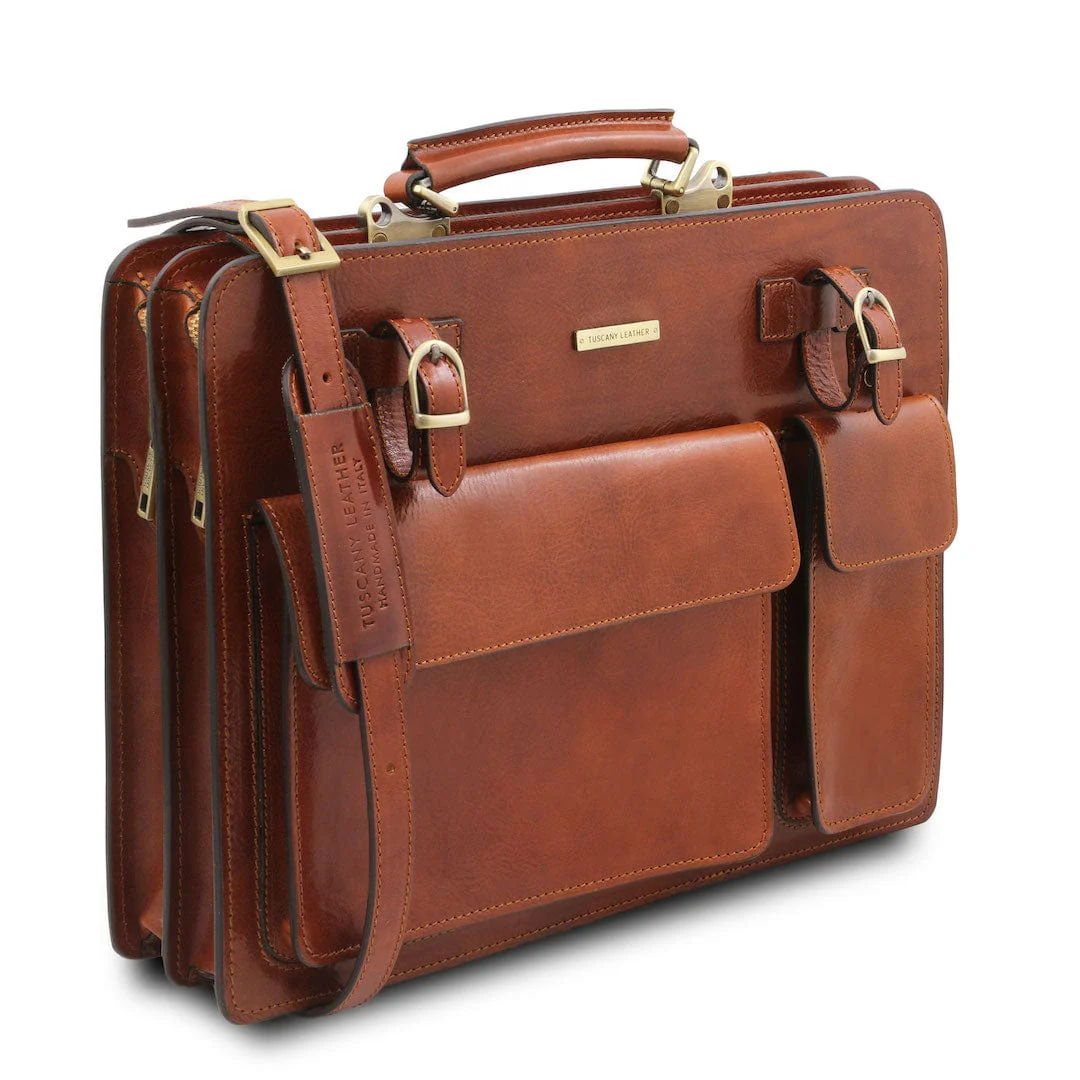 Venezia - 2 compartment leather briefcase | TL141268 - Image 9