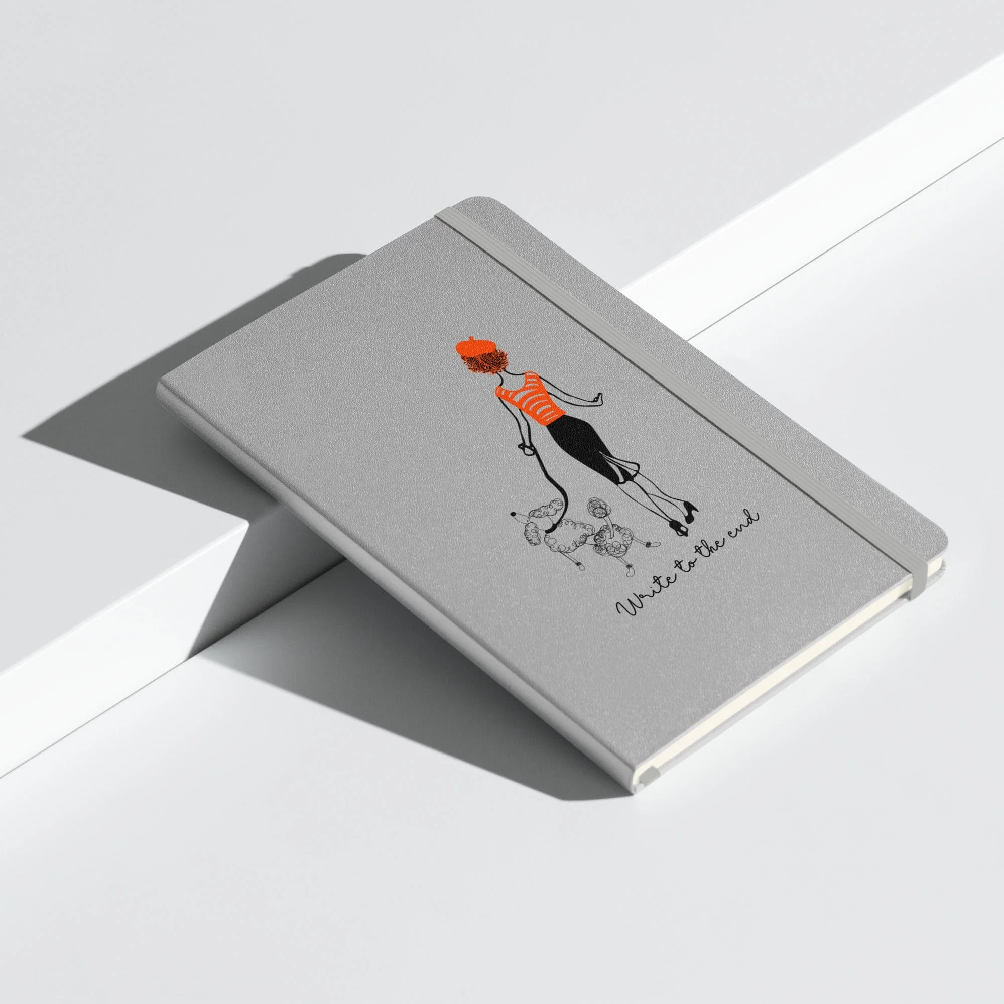 Write to the End Woman and French Poodle Hardcover Bound Journal - Image 13